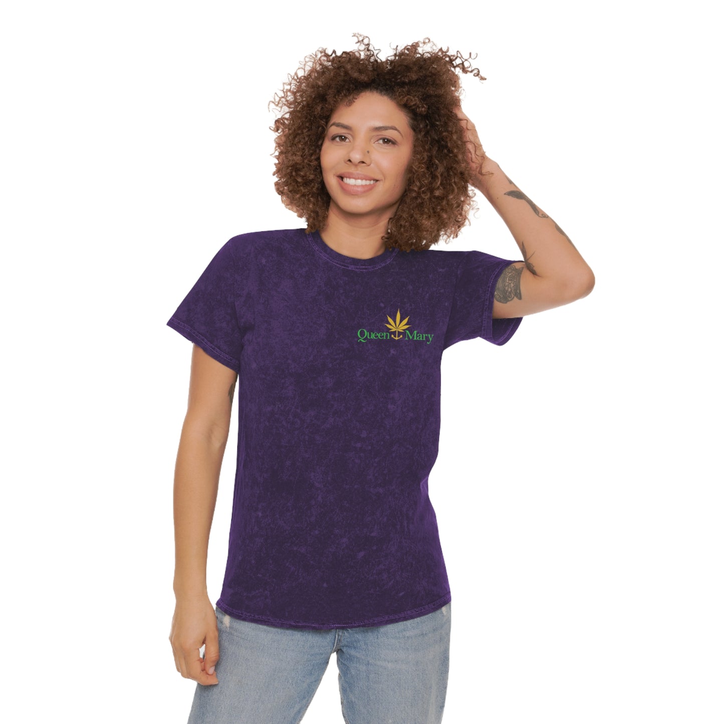 Unisex Mineral Wash T-Shirt by Queen Mary