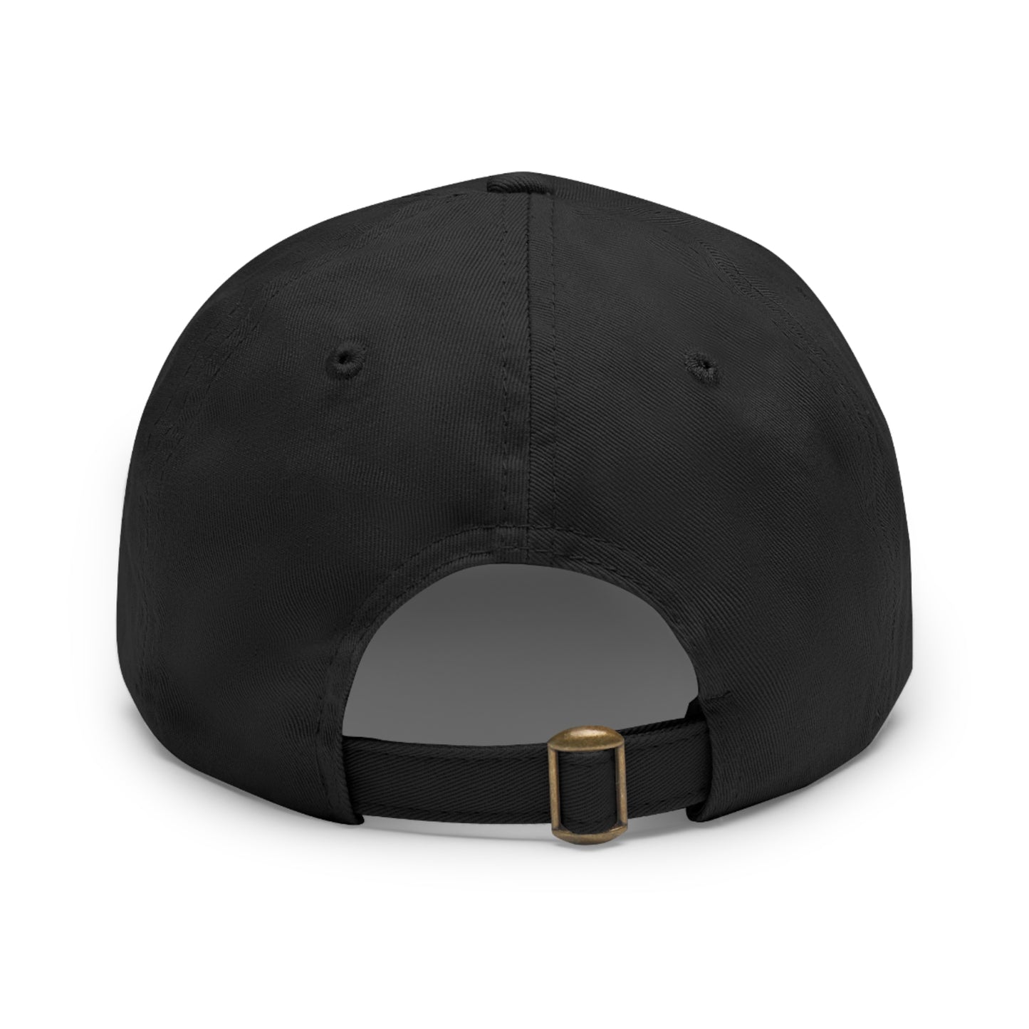 Black Vybe Hat with Leather Patch (Round)