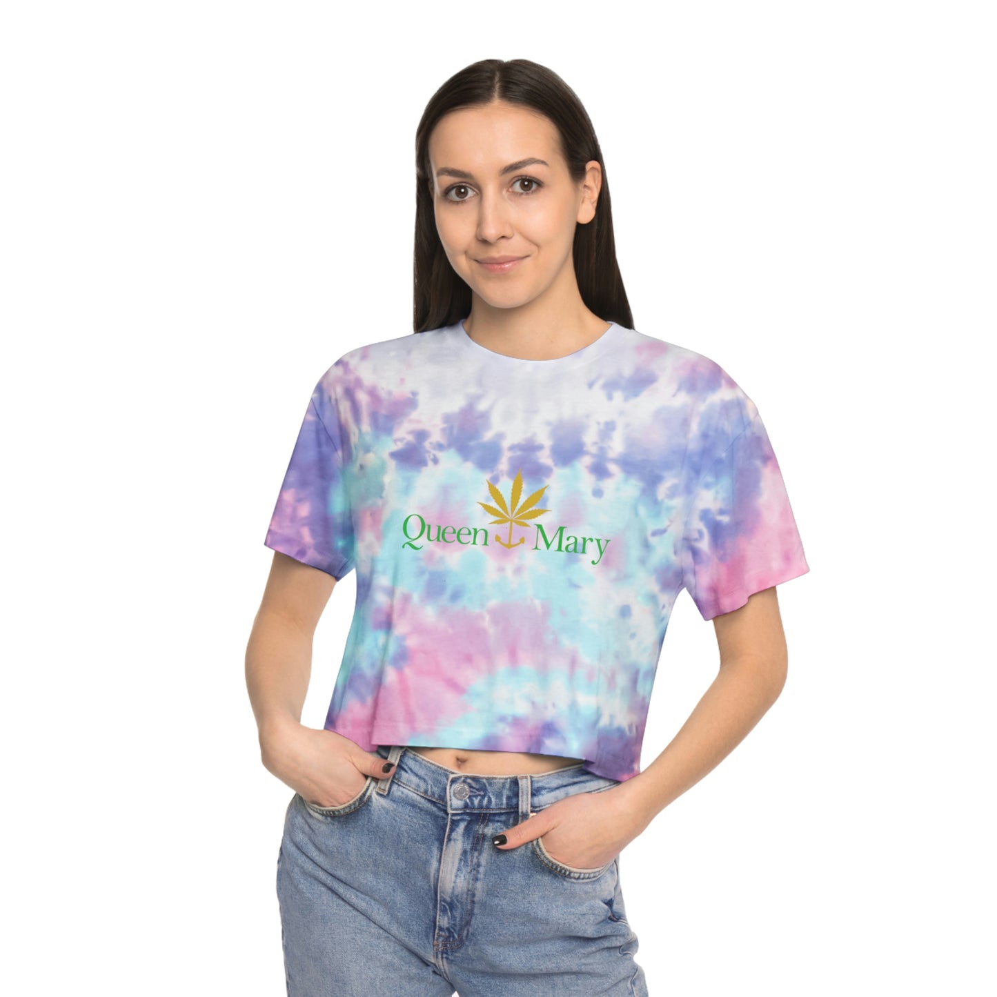 Women's Tie-Dye Crop Tee by Queen Mary