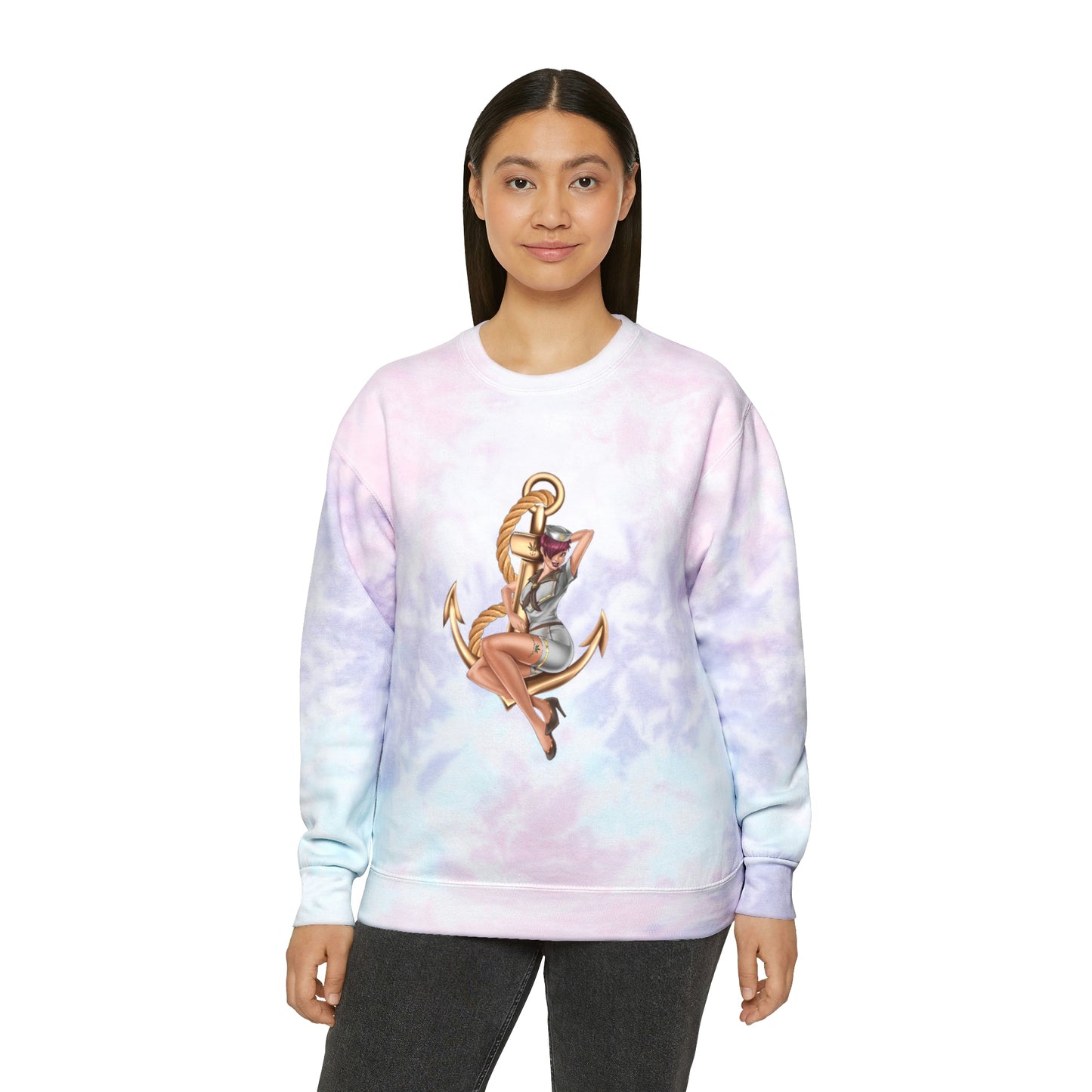 Fashion Tie-Dye Sweatshirt by Queen Mary