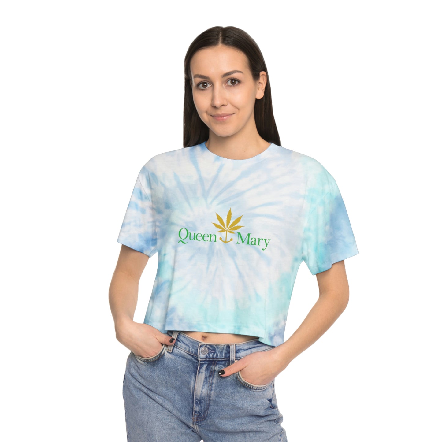 Women's Tie-Dye Crop Tee by Queen Mary