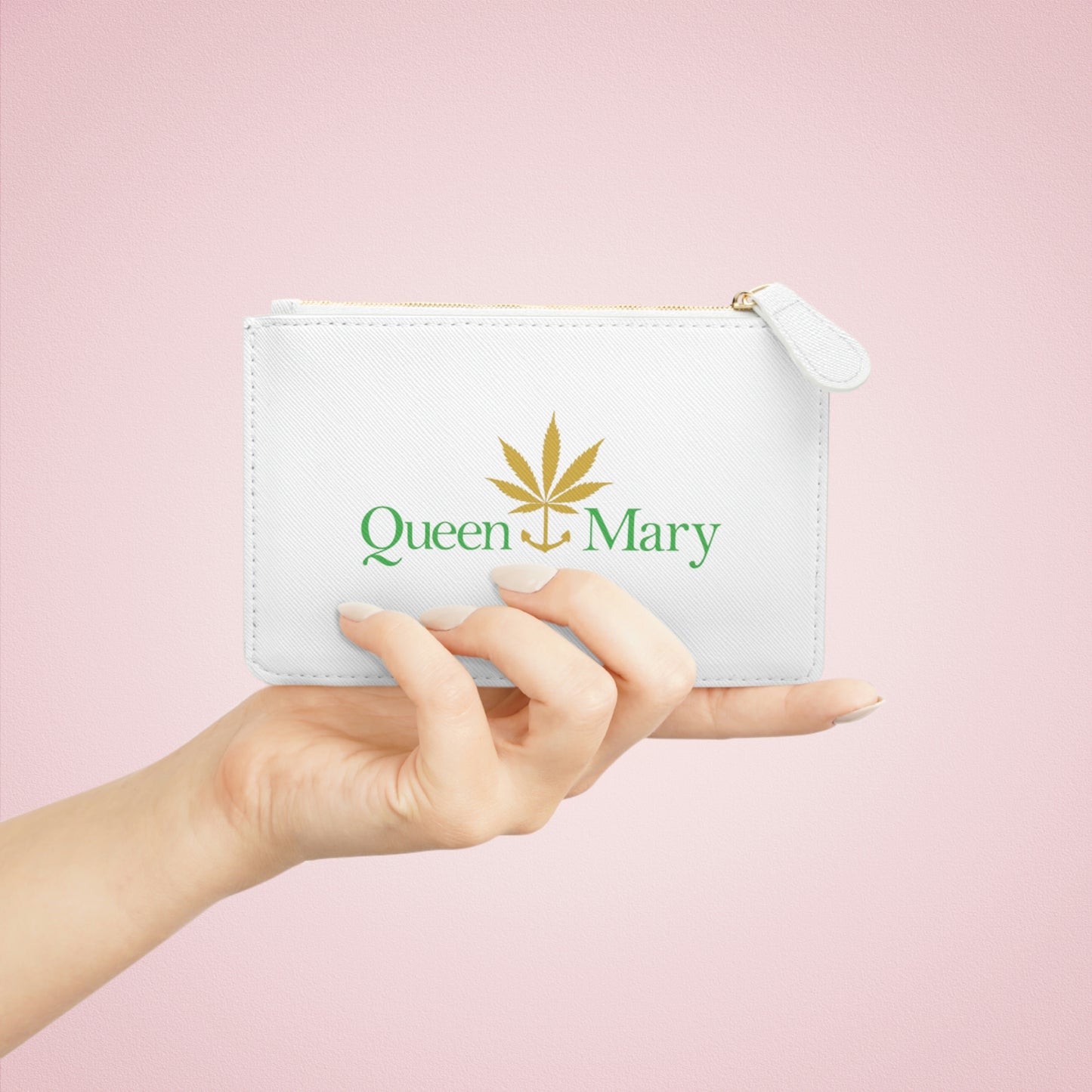 Leather Mini Clutch Bag by Queen Mary