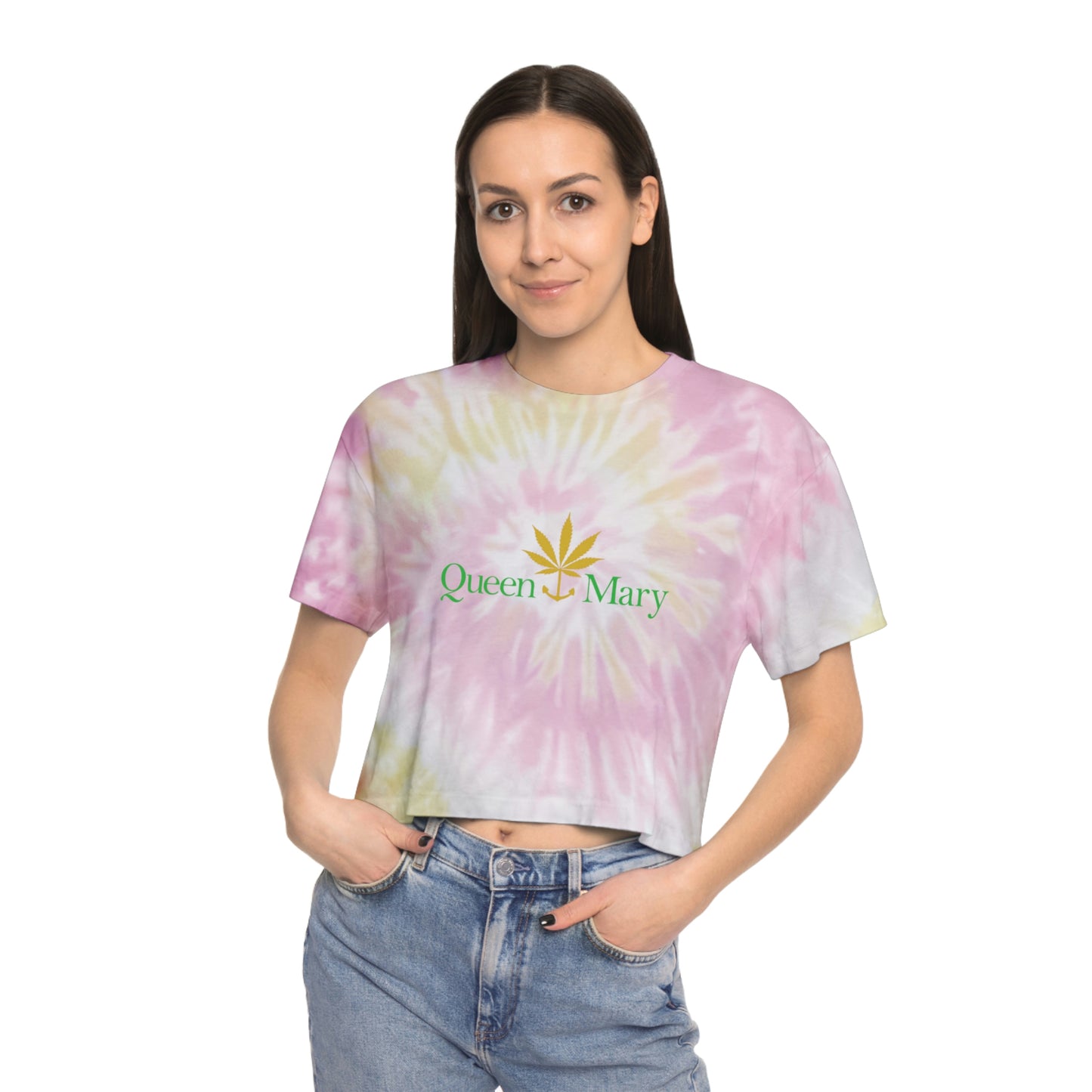 Women's Tie-Dye Crop Tee by Queen Mary