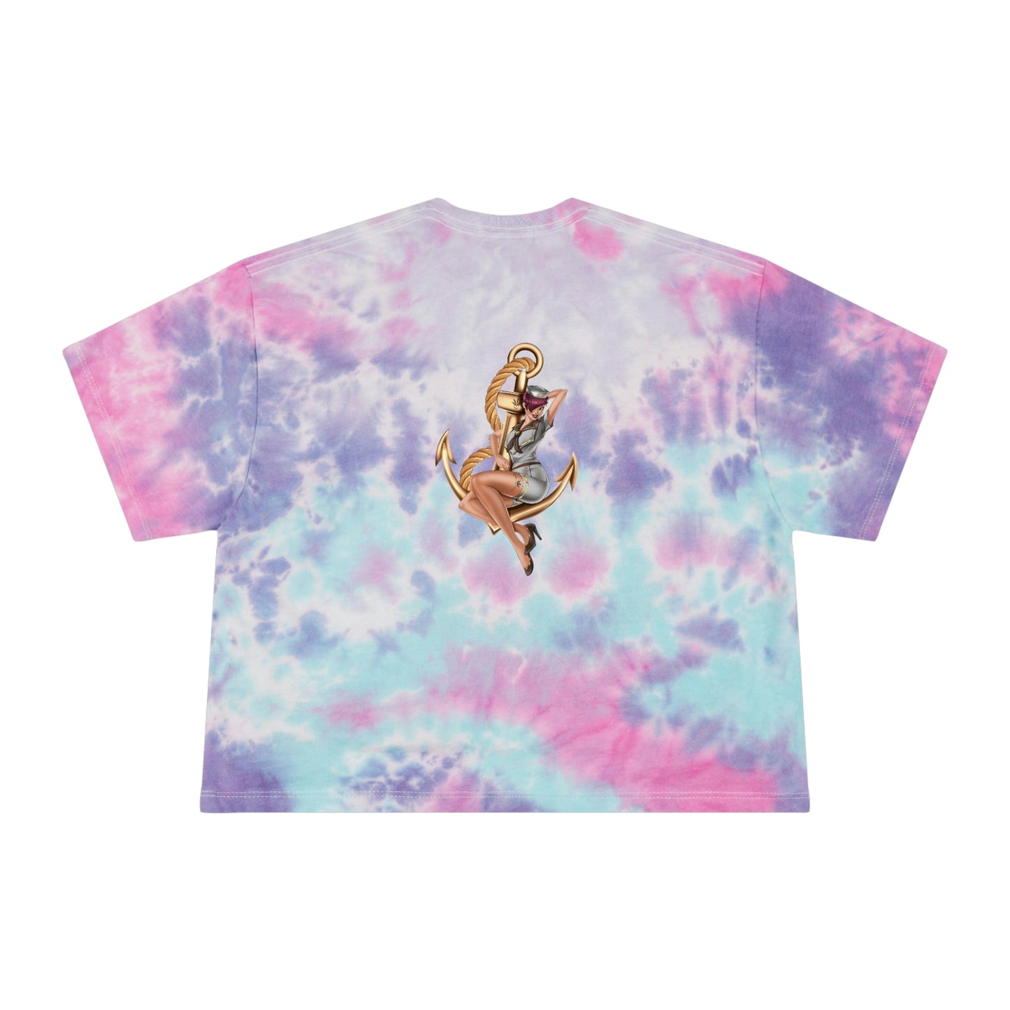 Women's Tie-Dye Crop Tee by Queen Mary